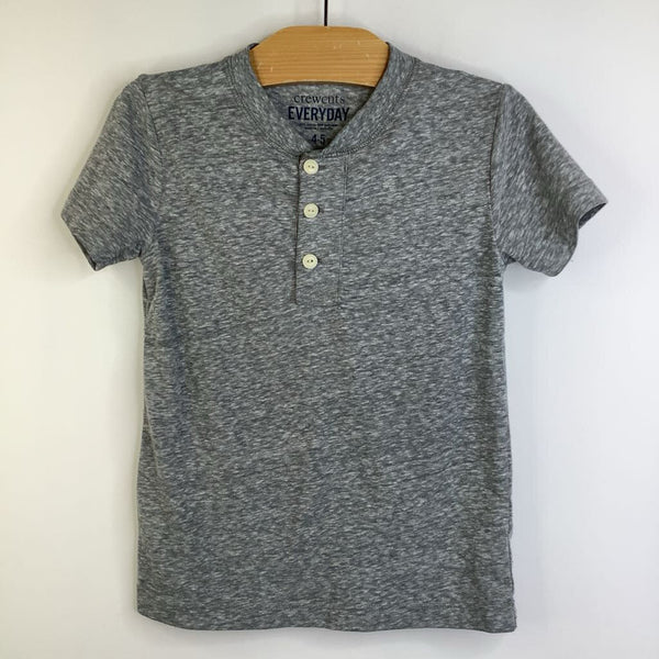 Size 5: Crewcuts Grey Button-Up T-Shirt