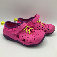 Size 10: Crocs Pink Velcro Water Shoes