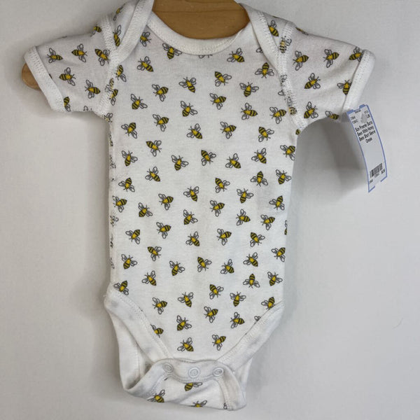 Size Preemie: Burts Bees White Honey Bees Short Sleeve Onesie