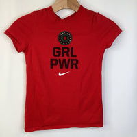 Size 8-9: Nike Red Portland Thorns "GRL PWR" T-Shirt