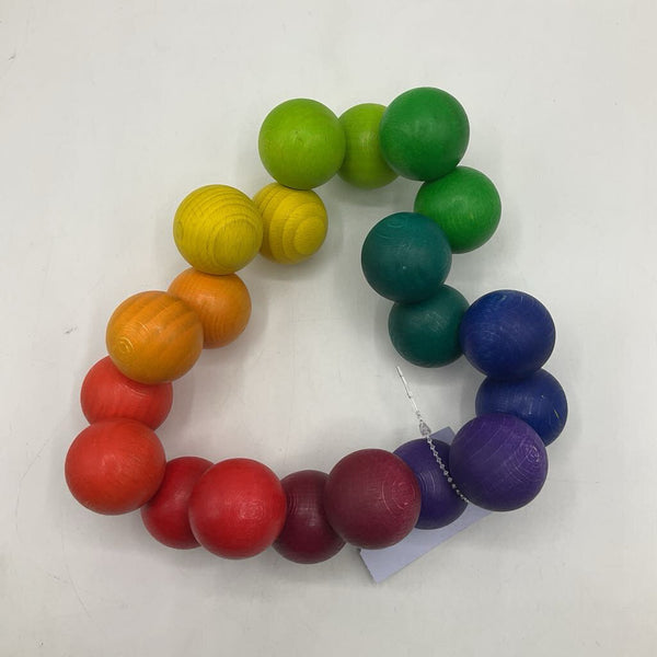 Colorful Wooden Ball Rattle Toy