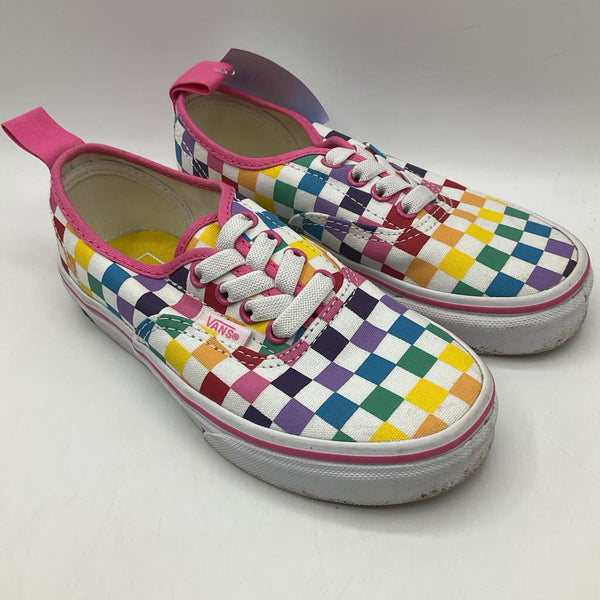 Women's lace up deals checkered vans