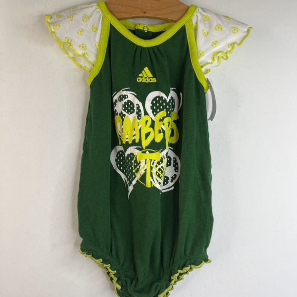 Size 6-9m: Adidas Green "Timbers" Short Sleeve Onesie