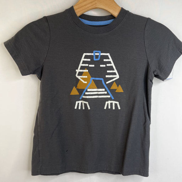 Size 7: Tea Collection Grey White/Yellow/Blue Shapes T-Shirt REDUCED