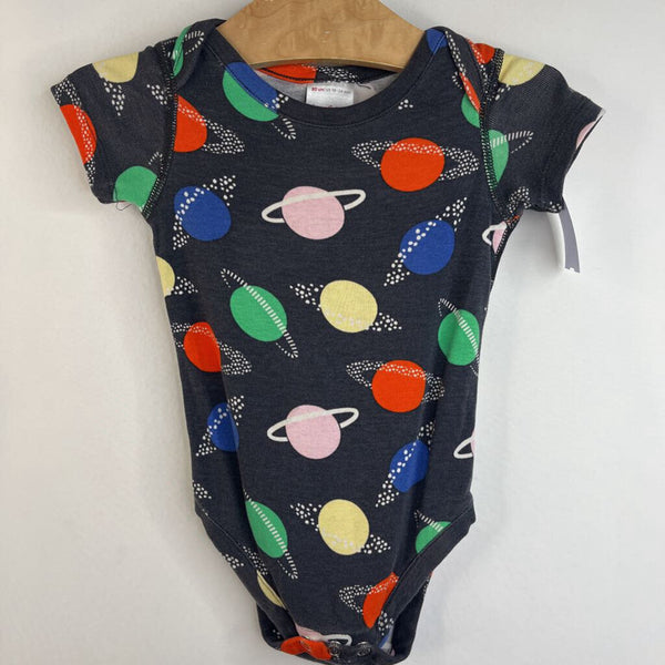 Size 18-24m (80): Hanna Andersson Charcoal Grey Colorful Planets Short Sleeve Onesie