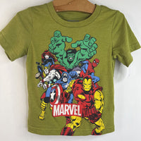 Size 3: Marvel Green/Super Heroes Print T-Shirt