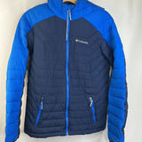 Size 18-20: Columbia 2 Tone Blue Omni-Heat Zip-Up Puffy Winter Coat