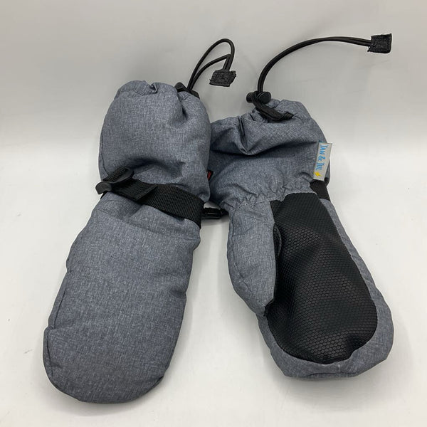 Size L: Jan & Jul Grey Fleece Lined Snow Mittens