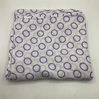 Ideal Baby White Purple Circles Blanket