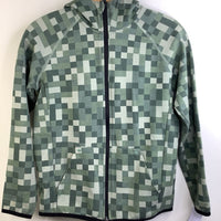 Size 12: Gap Green Creme Pixelated Zip-Up Hoodie