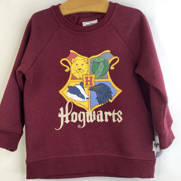 Size 12-18m: H&M Harry Potter Maroon Hogwarts Coat of Arms Pull-over Sweatshirt