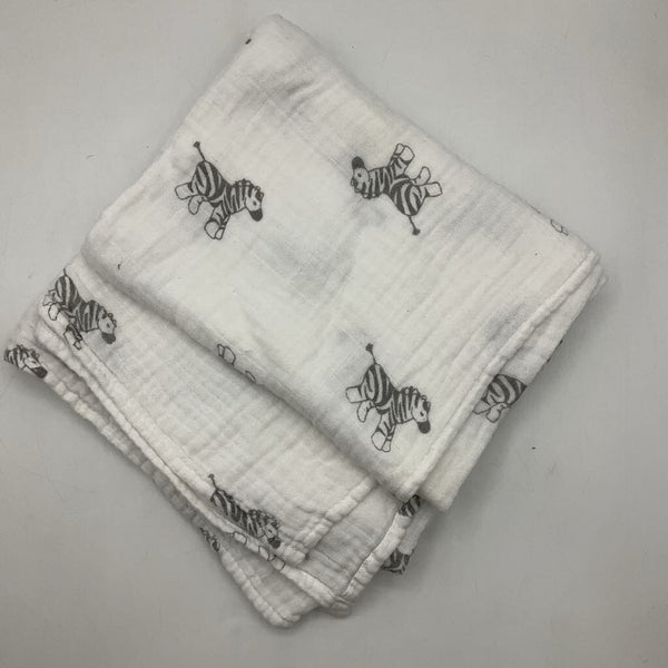 Amazing Baby White/Black Zebras Swaddle Blanket