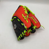 Franklin Black/Orange/Neon Green Baseball Mitt