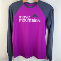 Size 14-16: Columbia Grey/Pink "Move Mountains" Omni-Wick Long Sleeve Shirt