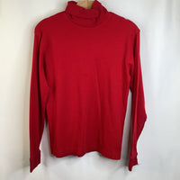 Size 14-16: Lands End Red Turtle Neck Long Sleeve Shirt-REDUCED