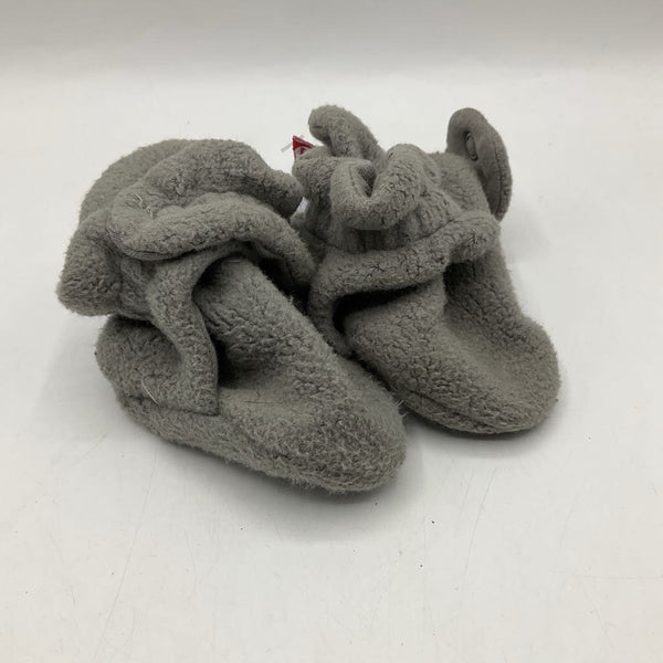 Size 3m: Zutano Grey Fleece Soft Shoe Booties