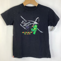 Size 7-8: Uni Qlo Black/Leo Ninjago "Lord Garmadon Vs. Lloyd" T-Shirt