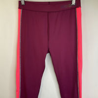 Size 14-16: St.Bernard Maroon/Pink Athletic Leggings