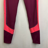 Size 14-16: St.Bernard Maroon/Pink Athletic Leggings