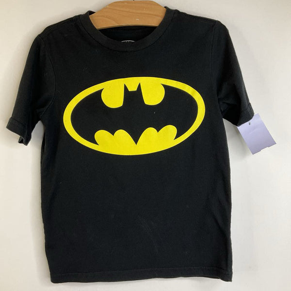 Size 4-5: DC Comics Black/Yellow Batman Symbol T-Shirt