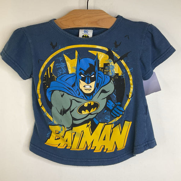 Size 3: DC Comics Blue Batman Print T-Shirt