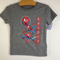 Size 3: Marvel Grey "Spidey" Spiderman Print T-Shirt