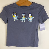 Size 2: Bluey Grey Dancing Bluey Print T-Shirt-REDUCED