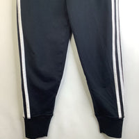 Size 7-8: Adidas Black White Striped Athletic Joggers