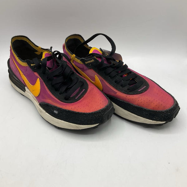 Size 6.5Y Nike Black Pink Yellow Lace Up Sneakers