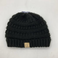 Size M: C.C Kids Black Knitted Winter Hat