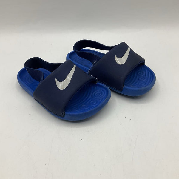 Size 5 Nike Blue Elastic Strap Sandals Beanstalk Children s Resale