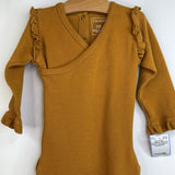 Size 9-12m: L'ovedbaby Mustard Yellow Long Sleeve Footed PJs