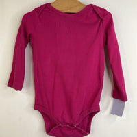 Size 9-12m: Primary Dark Pink Long Sleeve Oneise