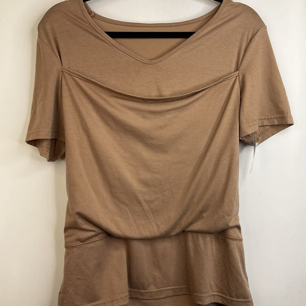 Size L: Light Brown T-Shirt w/ Pouch