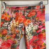 Size 12-14 (XXS): Atheta Orange/Pink Floral Leggings