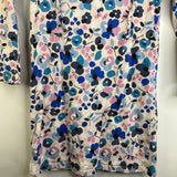 Size 10: Tea Collection Light Pink Blue/Purple/Teal Floral Long Sleeve Dress