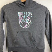 Size 7: So Grey Turquoise/Pink/Lavender Unicorn 'More Love' Hoodie