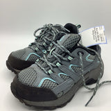 Size 10.5: Merrell Grey/Blue Lace-Up Hiking Shoes