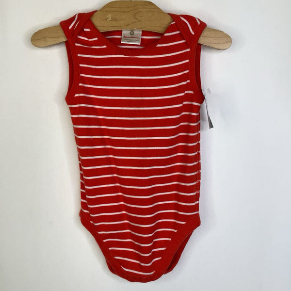 Size 2 (85): Hanna Andersson Red/White Striped Tank Onesie