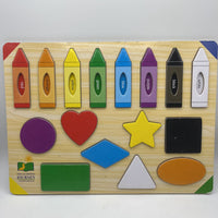 The Learning Journey Wooden Colors & Shapes Chunky Puzzle