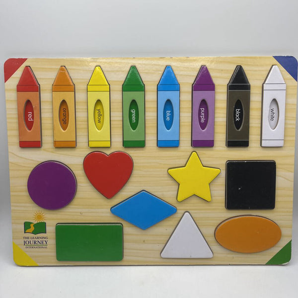 The Learning Journey Wooden Colors & Shapes Chunky Puzzle