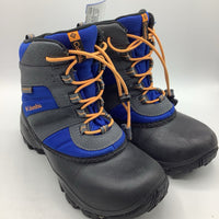 Size 4Y: Columbia Blue/Grey/Black Insulated Toggle Snow Boots