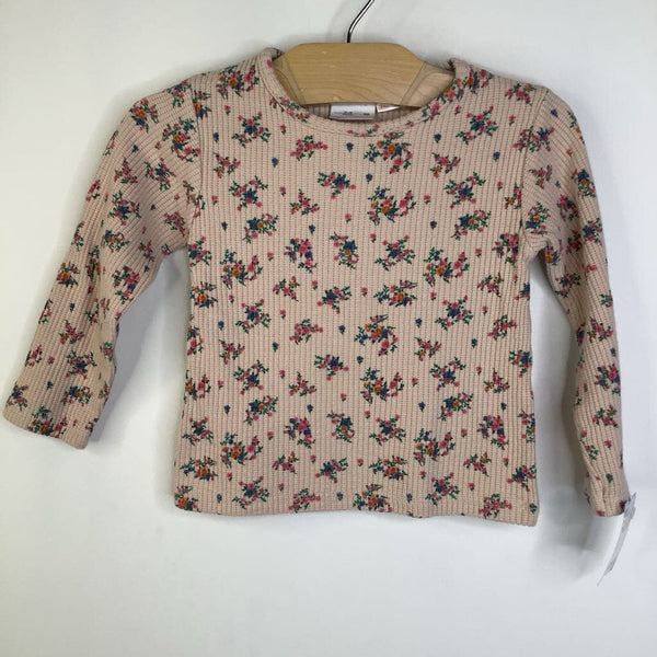 Size 2-3: Zara Beige Floral Long Sleeve Shirt