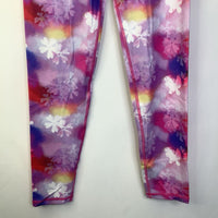 Size 10-12: Eddie Bauer Pink/Purple/Orange Floral Leggings