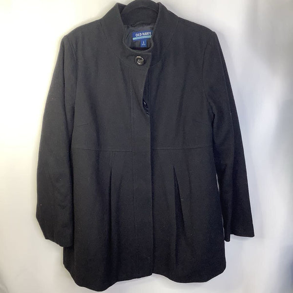 Size L: Old Navy Black Button-up Peacoat