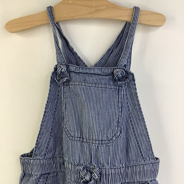 Size 4: Osh Kosh B'Gosh Blue & White Pin Striped Overalls