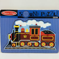 Melissa & Doug Train Wooden Sound Peg Puzzle