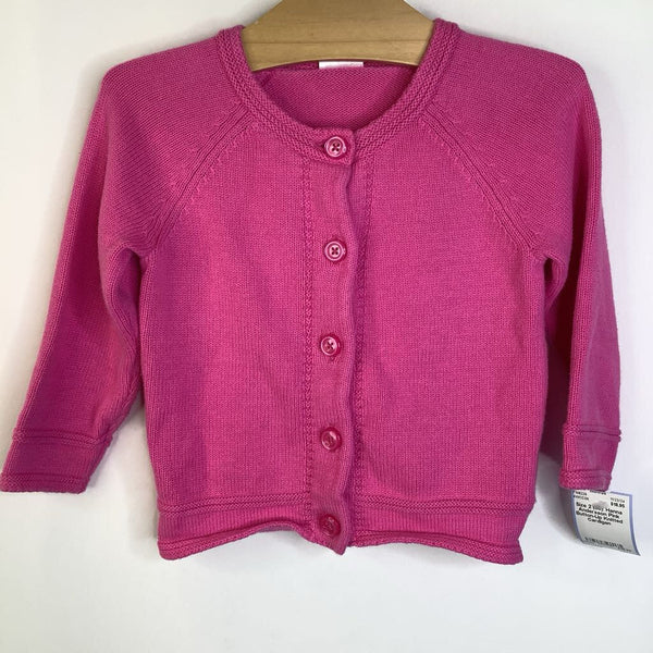 Size 2 (85): Hanna Andersson Pink Button-Up Knitted Cardigan