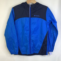 Size 10-12: Columbia 2 Tone Blue Zip-Up Rain Coat