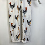 Size 12-18m: Milk Barn White/Chickens Print Long Sleeve Romper